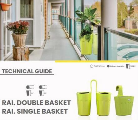 RAILING DOUBLE BASKET / SINGLE BASKET