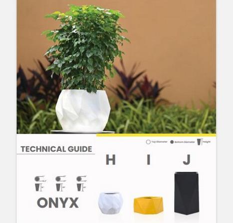 ONYX Fiberglass Planters