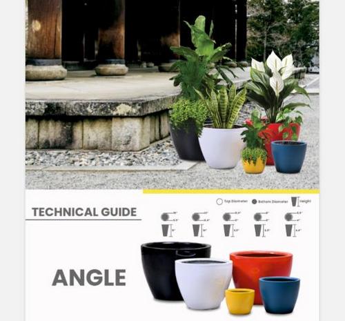 ANGLE Fiberglass Planters