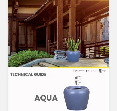 AQUA Fiberglass Planters