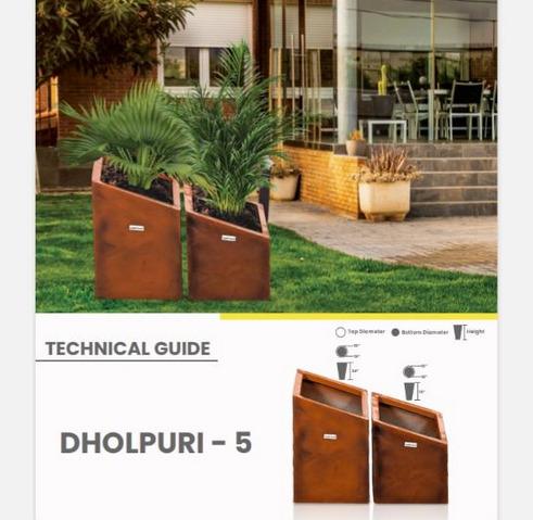 DHOLPURI Fiberglass Planters