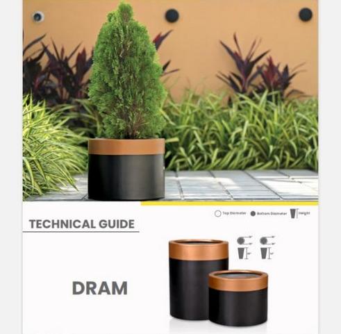 DRAM Fiberglass Planters