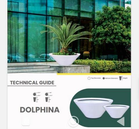 DOLPHINA Fiberglass Planters