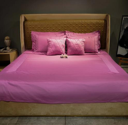 Rose Quartz Diamond Simplicity 300 TC|400 TC|500 TC Designer Bed Sheet