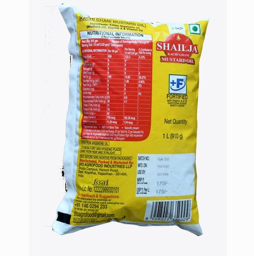 Shailja Kachi Ghani Mustard Oil 1 Litre Pouch