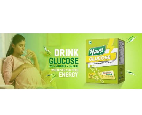 Glucose with Vitamin D + Calcium Energy Booster Drink Mix Powder