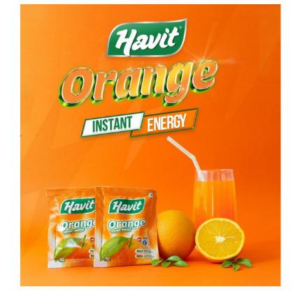 Orange Instant Energy Drink Mix Powder