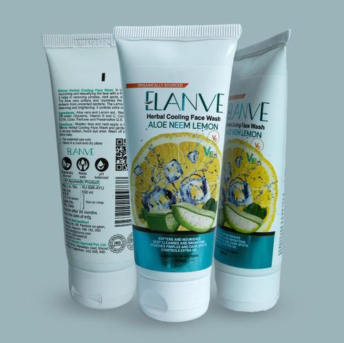 Herbal Cooling Face Wash Aloe Neem Lemon