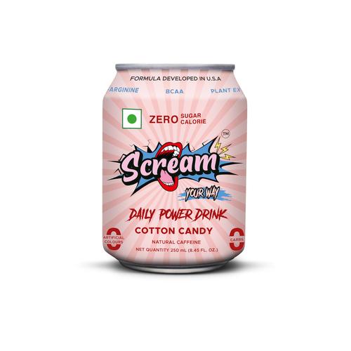 Scream Energy Drink - Cotton Candy Flavour