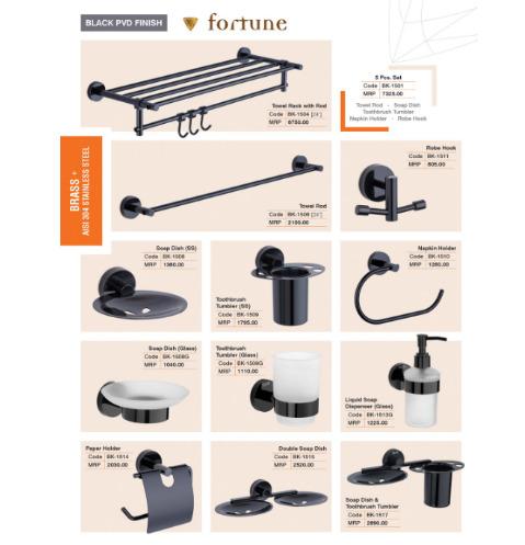 Stainless Steel Fortune Black PVD Finish Bathroom Accessories