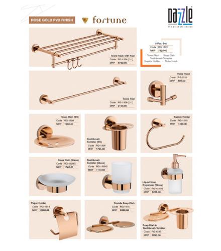 Stainless Steel Fortune Rose Gold PVD Finish Bathroom Accessories