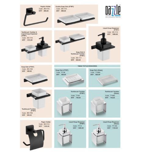 Stainless Steel Hope Zed Black Finish Bathroom Accessories