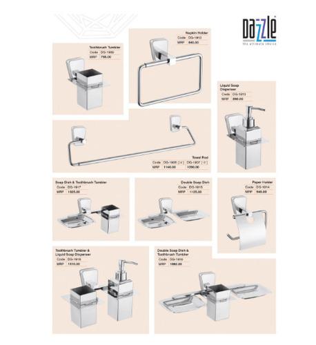 Stainless Steel Cross Glossy Finish Bathroom Accessories
