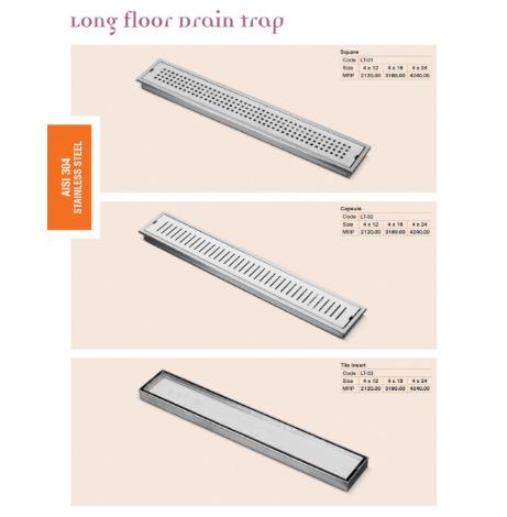 Long Floor Drain Trap