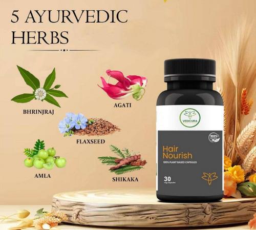 Hair Nourish: Enhance Hair Vitality and Scalp Health Naturally - 30 Capsules