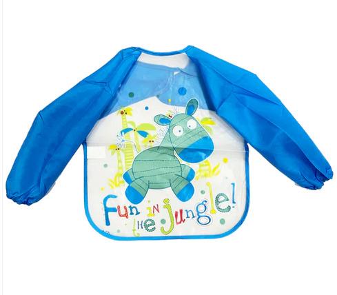 Full Sleeves Washable Waterproof Apron Feeding Bib for Babies Age 6M- 2 Years