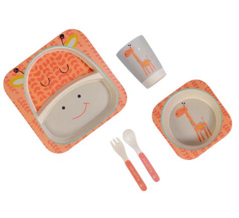 Eco Friendly Bamboo Fiber Kids Dinner Set