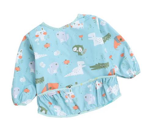 Full Sleeves Washable Waterproof Apron Feeding Bib for Babies Age 6M- 2 Years