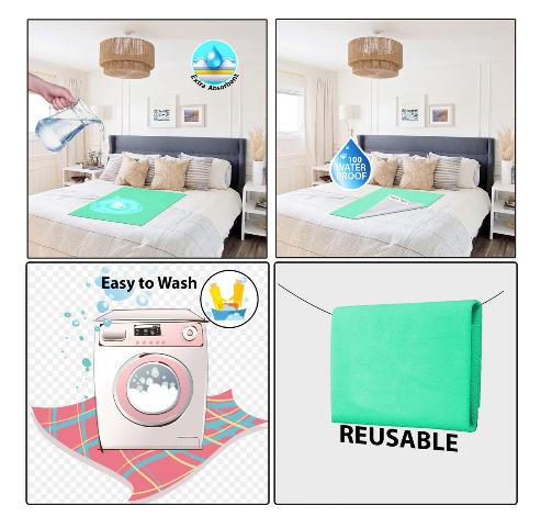 Baby Dry Sheet / Bed Protector Small Mint