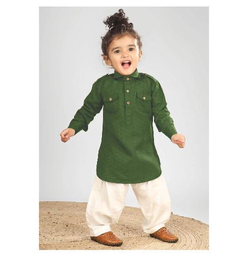 Polka Tots Full Sleeves Pathani Set