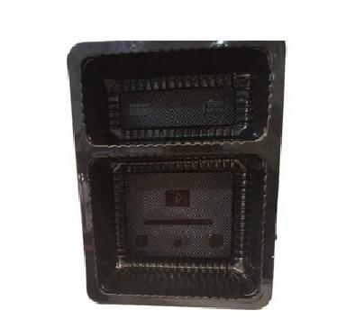 2 Compartment Plastic Meal Tray