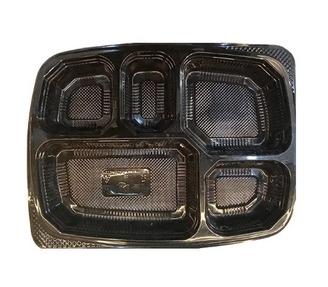5 Compartment Plastic Mini Meal Tray