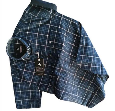 Mens Blue Check Shirt