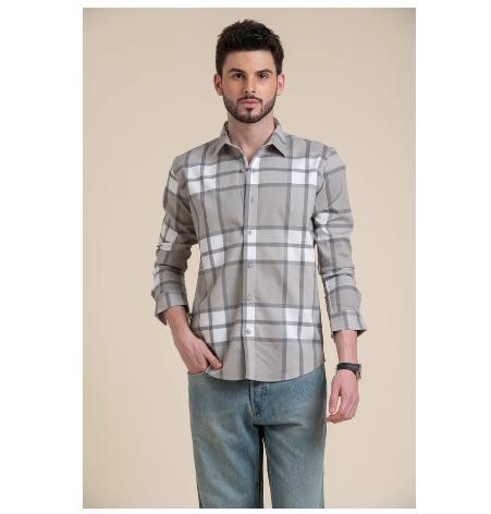GRAY CHECKERED SHIRT