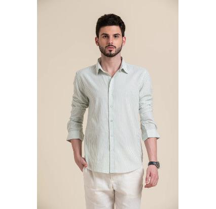 SEERSUCKER STRIPE FULL SLEEVE SHIRT