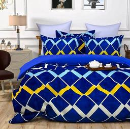 Gold Printed Double Bed Sheet