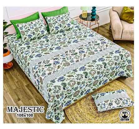 Majestic Floral Printed Bedsheet