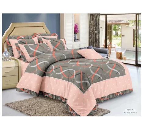Leo 3 pcs glace cotton Double Bedsheet