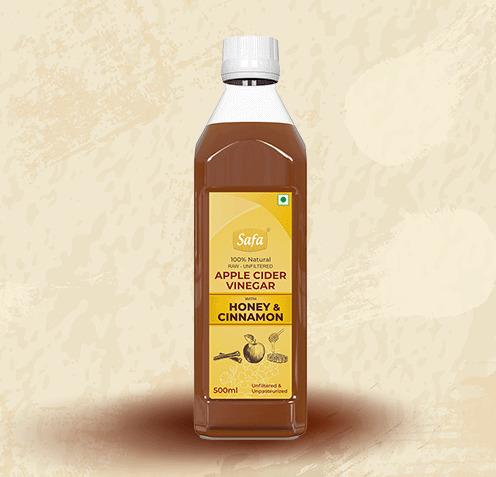 Apple cider vinegar with honey and cinnamon