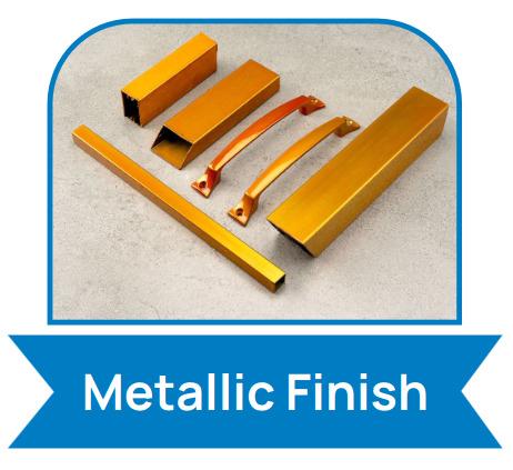 Metallic Finish - Epoxy-polyester and Pure Polyester Powder Coating Colours