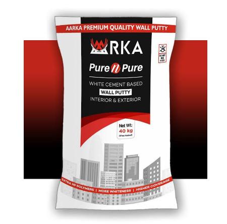 White Cement Based Wall Putty Interior & Exterior 40 kg