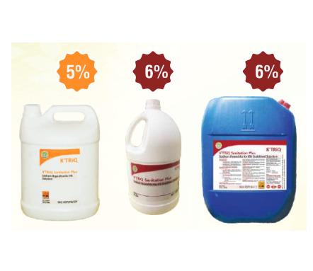 K'TRiQ Sanitation Plus Sodium Hypochlorite 6% Stabilised Solution