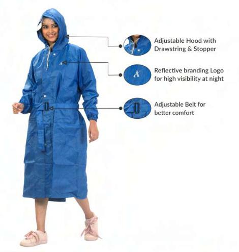 Ladies Reversible Raincoat