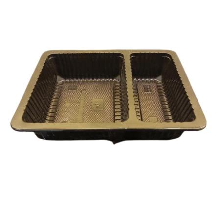 2 Compartment Plastic Meal Tray