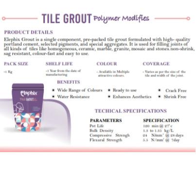 Elephix Tile Grout Plymer Modifies
