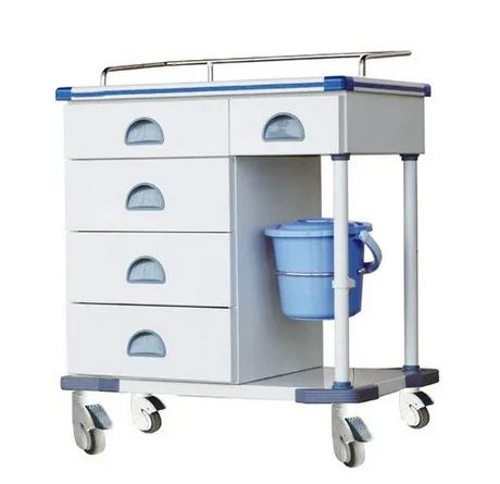 YC-J-A300023 Hospital Steel Artificial Marble Aluminium Treatment Trolley