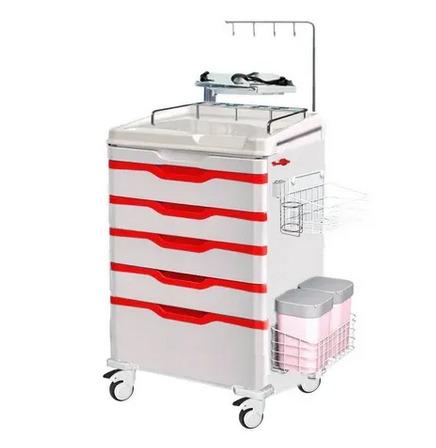 YC-J-0200228 Hospital ABS Steel Emergency Trolley Crash Cart