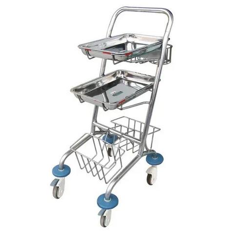 YC-J-0900456 Hospital Stainless Steel Convenient I.V Trolley