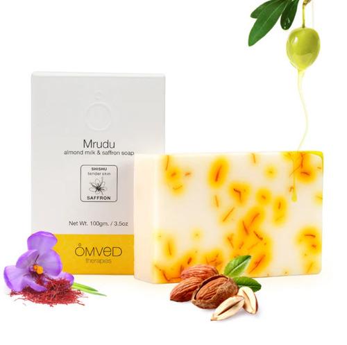 Mrudu Almond Milk & Saffron Baby Soap