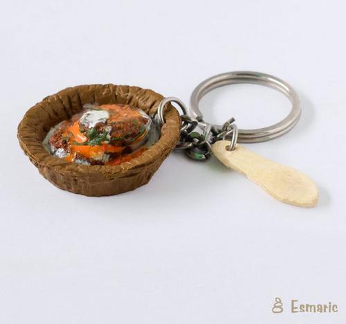 Aloo Tikki Miniature Keychain