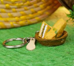 Bread Pakora Miniature Keychain