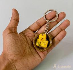 Dhokla miniature keychain
