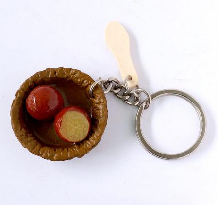 Gulab Jamun Miniature Keychain