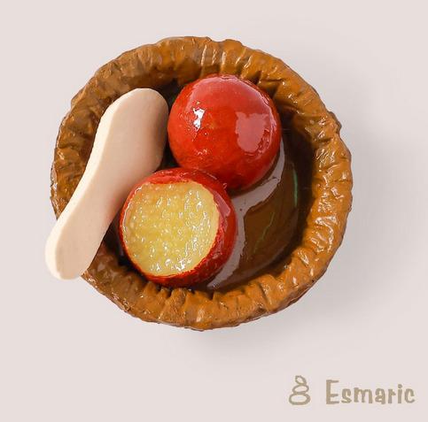 Gulab Jamun Miniature Fridge Magnet