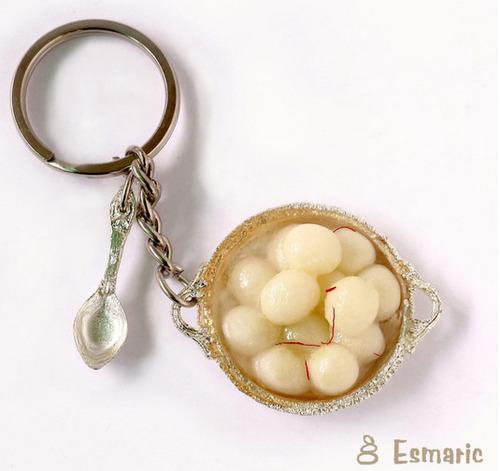 Rasgulla Miniature Keychain