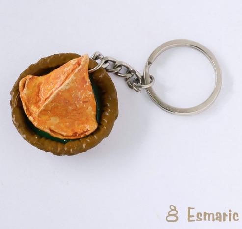 Samosa Miniature Keychain